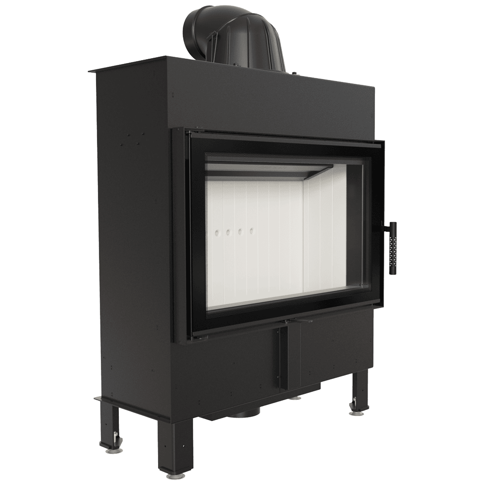 Steel fireplace KRATKI LUCY SLIM 10 kW Ø 160