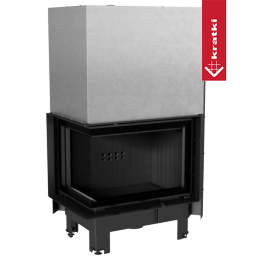 Terästakka KRATKI MBZ vasen 13 kW Ø 200 Lift-up musta thermotec musta thermotec
