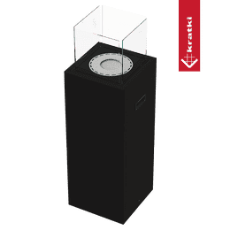 Bioethanol Kamin Freistehend TOWER schwarz