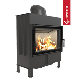Plieninis židinys KRATKI LUCY TUNNEL 14 kW Ø 200 montavimo rinkinys