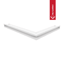 Eck-Lüftungsgitter LUFT links 76,6x54,7x6 weiß
