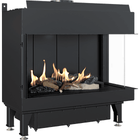 Gas Fireplace LEO 70 right-sided propane butane ∅ 100/150 6,1 kW