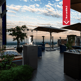 Patio Dujinis šildytuvas Patio Slim Steel Black manual 8,2 kW
