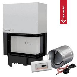 Chimenea de acero intelligente KRATKI VNP 810/410 14 kW Ø 200 puerta elevable MSK