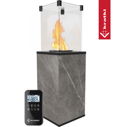 Patio plynový ohrievač terasy mini kremeň Sinter Base Panel Natu Pietra Gray Automatic 8,2 kW