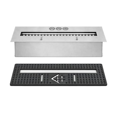 Bioethanol burner insert M 2L for fireplace inserts and steel grate