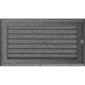 Rejilla de ventilación Oskar 17x30 negro y plata con persianas