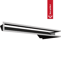 Ventilkåpa LUFT hörn vänster 80x40x9 polerad