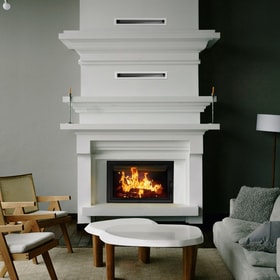 Steel fireplace LUCY 14 kW Ø 200