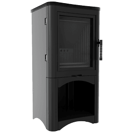 Jeklena peč na drva KRATKI K5 Ø 150 7 kW črn thermotec