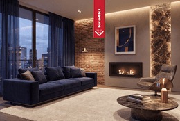 Built-in bioethanol fireplace GOLF2 90 cm black