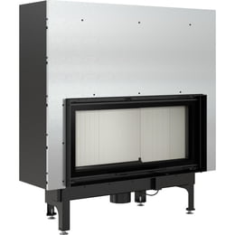 Kamineinsatz aus Stahl KRATKI NADIA 14 kW Ø 200 mit Schiebetür mit Türfeder