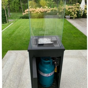 Terrassenheizer Patio Mini Quarzsinter Oxide Grigio automatische Steuerung 8,2kW