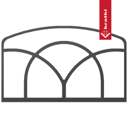 Decoratieve opengewerkte "M" voor kachels