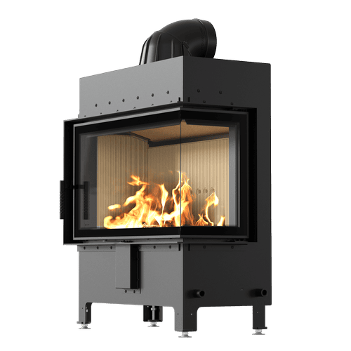 Kominek powietrzny stalowy KRATKI LUCY prawy 14 kW Ø 200
