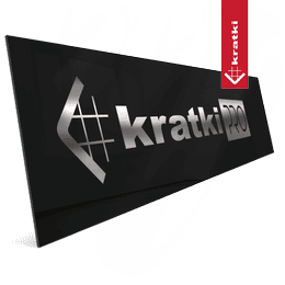 Bord met logo KRATKI PRO 150x40 cm