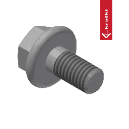 Śruba z kołnierzem M5x10 DIN 6921 kl. 10.9 jm 100 szt. ocynk