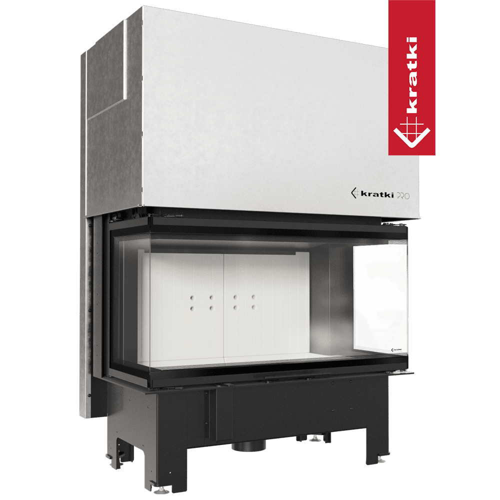 Steel fireplace KRATKI NBC 1000/400 15 kW Ø 200 Lift-up