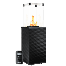 Patio Gas Heater Patio Mini Glass Panel Black Quilted automatic 8,2 kW