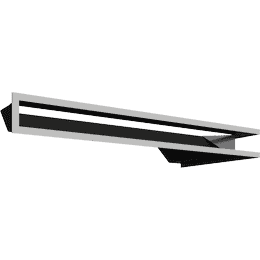 Ventilācijas vāks LUFT kreisais stūris 80x40x9 pulēts