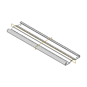 deflektor stalowy Lucy 12 slim dolny malowane