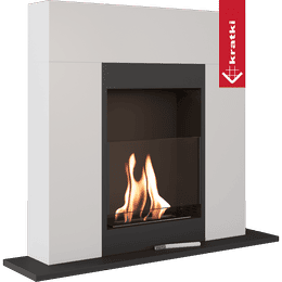 Freestanding Bioethanol fireplace WHISKEY2 TÜV white