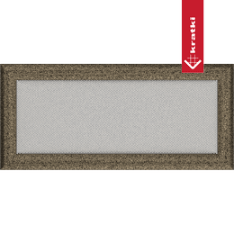 Kratka wentylacyjna kominkowa Oskar 17x37 czarno-złota