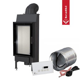 Slimme stalen haard KRATKI NADIA 9 kW Ø 200 MSK GLAS