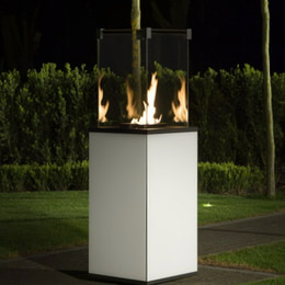 Patio plinska grijalica Patio Mini Glass Panel Bijela automatska 8,2 kW