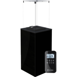 Patio gāzes sildītājs Patio Mini stikla panelis Melns automāts 8,2 kW