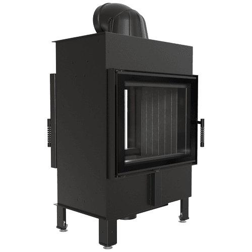 Čelični kamin KRATKI LUCY TUNNEL 12 kW Ø 200 s crnom termotečkom oblogom