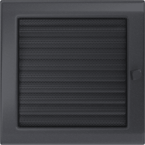 Grille de ventilation 22x22 graphite avec une persienne