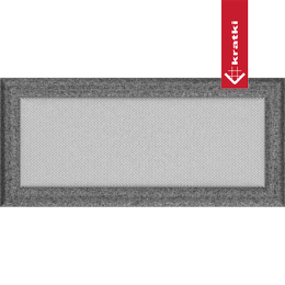 Kratka wentylacyjna kominkowa Oskar 17x37 czarno-srebrna
