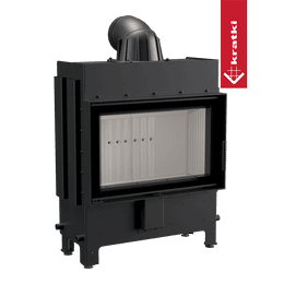 Chimenea de leña de acero KRATKI LUCY SLIM 10 kW Ø 160 puerta de cierre automático