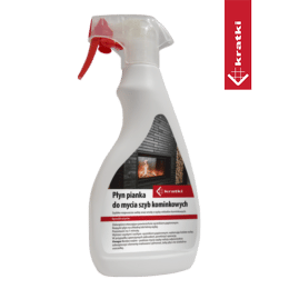 Liquid (foam) for fireplace glass