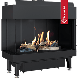 Kominek gazowy KRATKI LEO 70 lewy gaz ziemny (NG) ∅ 100/150 7,3 kW