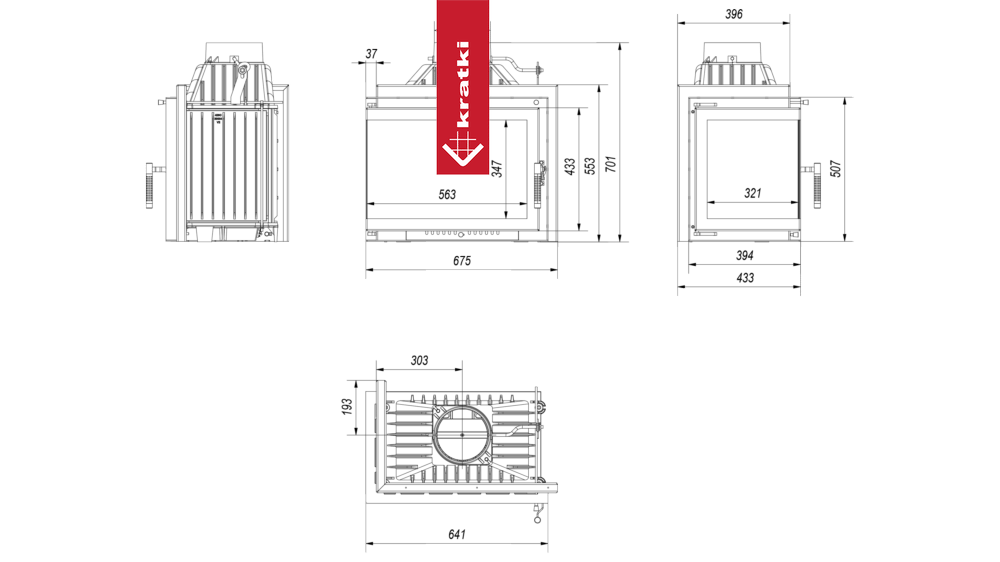 Technische tekening 1 — Kratki Simple M