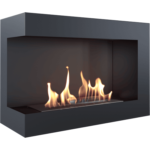 Wall mounted Bioethanol fireplace DELTA 700 TÜV left-sided