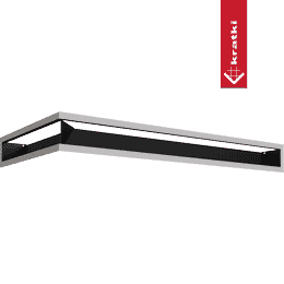 Vent Cover LUFT corner right 40x80x9 polished Slim