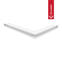 Grille de cheminée LUFT coin gauche 76,6x54,7x6 blanc