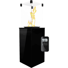 Patio Gas Heater Glass Panel Black automatic 8,2 kW