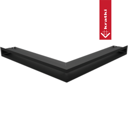 Κάλυμμα εξαερισμού LUFT γωνία 56x56x6 μαύρο Slim