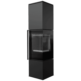 Jeklena peč na drva KRATKI REN/L desna Ø 150 7 kW črn thermotec