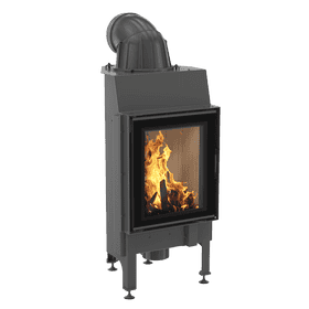 Steel fireplace NADIA 7 kW Ø 200 self closing door