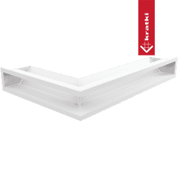 Vent Cover LUFT corner right 40x60x9 white Slim