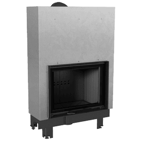 Steel fireplace MBA 17 kW Ø 200 Lift-up self black thermotec