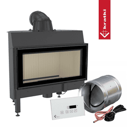 Intelligenter Kamineinsatz aus Stahl KRATKI NADIA 14 kW Ø 200 MSK GLASS