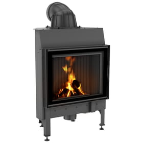 Steel fireplace NADIA 10 kW Ø 200 black thermotec