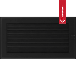 Kratka wentylacyjna Oskar 17x30 czarna z żaluzją