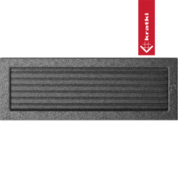 Capac aerisire 17x49 negru și argintiu cu jaluzele